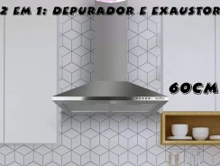 Coifa de Parede Britânia 60cm Depurador e Exaustor Pirâmide Inox BCO65I – 127 Volts