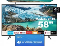 Smart TV 4K LED 58” Samsung UN58RU7100 – Wi-Fi HDR Conversor Digital 3 HDMI 2 USB