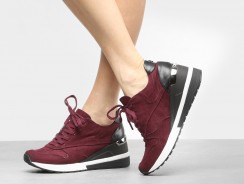 Tênis Jogging Santa Lolla Flatform em Suede Feminino – Vinho