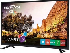 Smart TV LED 32″ Britânia BTV32G51SN HD com Conversor Digital 2 HDMI 1 USB Wi-Fi Áudio Dolby – Preta