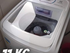 Máquina de Lavar Electrolux 11kg Branca Essential Care com Easy Clean e Filtro Fiapos (LES11)