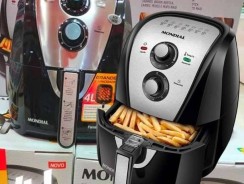 Fritadeira Elétrica sem Óleo/Air Fryer Mondial – Family AFN-40-BI Preto 4L com Timer -.