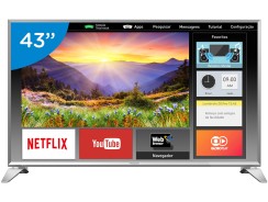 Smart TV LED 43″ Panasonic Full HD Viera – TC-43ES63 Conversor Digital Wi-Fi 3 HDMI 2 USB Bivolt