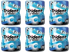 Chiclete Trident X Senses Hortelã – 6 Garrafas com 28 Unidades 54g