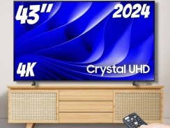 Samsung Smart TV 43″ Crystal UHD 4K 43DU8000 2024, Painel Dynamic Crystal Color, Alexa built in