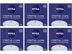 Sabonete em Barra Corporal Nivea – Creme Care 90g 6 Unidades