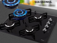 Cooktop 4 Bocas Philco Cook Chef 4 TC – à Gás GLP Tripla Chama