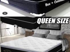 Cama Box Queen (Box + Colchão) Plumatex – Mola 28cm Flórida