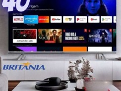 Smart TV LED 40”,  Britânia, Android TV, Dolby Audio –