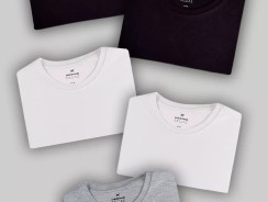 Kit Com 5 Camisetas Femininas Básicas Hering