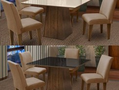 CONJUNTO DE MESA COM 4 CADEIRAS FLORENÇA – DOBUE.