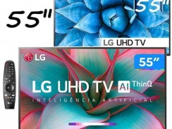 Smart TV LED 55″ 4K UHD LG 55UN731C, 3 HDMI, 2 USB, Wi-Fi, Assistente Virtual e Bluetooth