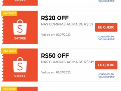 Cupons Shopee 07/07 Liberado