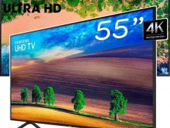 Smart TV LED 55″ Samsung Ultra HD 4k 55NU7100 com Conversor Digital 3 HDMI 2 USB Wi-Fi Solução Inteligente de Cabos HDR Premium Smart Tizen