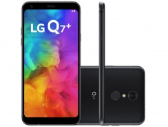 Smartphone LG Q7+ 64GB Preto 4G Octa Core 4GB RAM – Tela 5,5” Câm. 16MP + Câm. Selfie 5MP Dual Chip