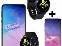 Smartphone Samsung Galaxy S10e 128GB Preto 4G – 6GB RAM + Smartwatch Samsung Galaxy Watch Active