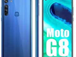 Smartphone Motorola Moto G8 64GB Azul Capri 4G Tela 6,4 Câmera Tripla 16MP Selfie 8MP Dual Chip Android 10