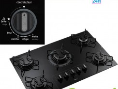 Cooktop à Gás Consul 5 Bocas CD075 Acendimento Inteligente Preto