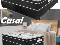 Cama Box Casal (Box + Colchão) ProDormir Colchões – Mola 30cm de Altura Sensitive Born Black