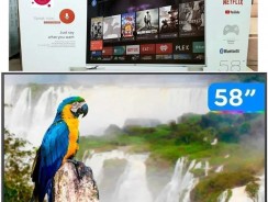 Smart TV 4K HQLED 58” JVC LT-58MB708 Android – Wi-Fi Bluetooth HDR 4 HDMI 3 USB