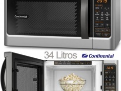 Micro-ondas Prata 34 Litros com Função Descongelar (MC34S) – Continental