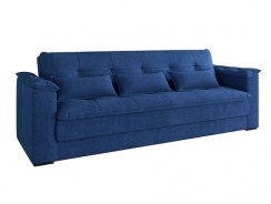 Sofá-Cama Casal 3 Lugares Laís Suede Azul