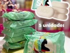 Sabonete em Barra Cremoso SOU — 5 unidades de 90 g cada