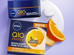 NIVEA Creme Facial Antissinais Q10 Energy Noite 50g – pele iluminada, firme e com aparência mais jovem, resultados em 2 semanas