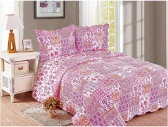 Colcha Queen Size 100% Poliéster 150 Fios Camesa – Evolution Rosa 3 Peças