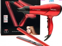 Secador de Cabelo Ion Pro 4000 2000W com – Chapinha/Prancha Pure Seduction 210C Mallory