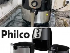 Fritadeira Elétrica sem Óleo/Air Fryer Philco – Fry Jumbo Inox Preto 7,2L com Timer