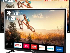 TV Monitor Smart LED 28″ HD Philco PTV28G50SN com Wi-Fi, Netflix, Conversor Digital Integrado, Dolby Audio, Midiacast, Entradas HDMI e USB