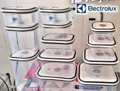 Kit Potes Herméticos Plásticos Cinza 12 Unidades Electrolux