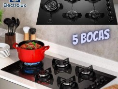 Cooktop a Gás 5 Bocas KE5TD com Queimador Tripla Chama Lateral Electrolux BIVOLT