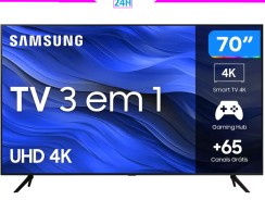 Smart TV 70” UHD 4K LED Samsung 70CU7700 – Wi-Fi Bluetooth Alexa 3 HDMI —