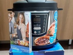 Panela de Pressão Elétrica 6L Digital, Inox/Preto, 110v, Midea