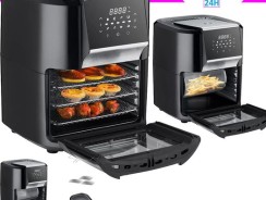 .Fritadeira Elétrica Air Fryer Oven HQ 12 Litros 1700W Preto RA 015 .