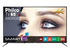 Smart TV LED 65″ Philco PTV65A11DSGWA Ultra HD 4K com 3 HDMI e 2 USB Preta com Conversor Digital Integrado