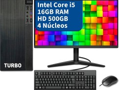 Computador Completo Intel Core i5 4 Núcleos Super Turbo 16GB HD 500GB Monitor Pc Hdmi Teclado e Mouse