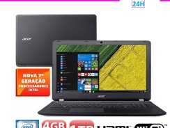 Notebook Acer Core i3-7100U 4GB 1TB Tela 15.6” Windows 10 Aspire ES1-572-36FV