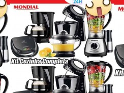 Kit Cozinha Completa KT-76 Mondial Liquidificador – Batedeira Cafeteira Sanduicheira Espremedor