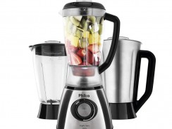 Liquidificador Philco Triple Inox 4 Velocidades – 900W com 3 Copos