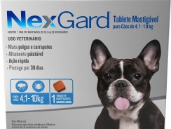 NexGard Antipulgas e Carrapatos para Cães de 4,1 a 10kg, 1 tablete