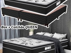 Cama Box Queen Size (Box + Colchão) ProDormir – Colchões Mola 30cm de Altura Sensitive Born Black