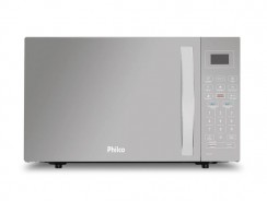 Micro-ondas Philco 26L PMO26EB Espelhado e Branco 110V