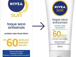 Protetor Solar Facial NIVEA SUN Toque Seco Antissinais FPS60 50ml, Nivea