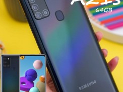 Smartphone Samsung Galaxy A21s 64GB Preto Tela 6.5 Pol. Câmera Quádrupla 48MP Selfie 13MP Dual Chip Android 10