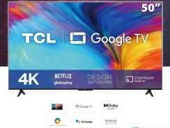 Smart TV LED 50″ 4K UHD TCL 50P635 – Google TV, Wifi, HDMI