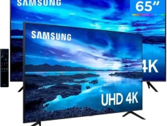 Smart TV 65” Crystal 4K Samsung 65AU7700 Wi-Fi – Bluetooth HDR Alexa Built in 3 HDMI 1 USB