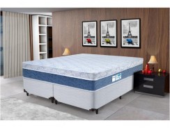 Cama Box King Size (Box + Colchão) ProDormir – Colchões Mola 34cm de Altura Sensitive Blue